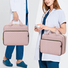Waterproof Quilted Medicine Carry Bag, Large Portable Pill Storage Organizer with Lockable Zippers & ID Card Slot for Travel & Household Use
