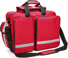 Reflective Large EMT First Aid Responder Bag, Multi-Pocket Empty Medical Organizer for Paramedics, Home Visits & Clinic Use