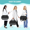 Spacious Water Resistant Medical Storage Bag with Removable Dividers & Reflective Strips, Portable Emergency First Aid Carry Bag for Car & Household