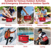 Compact Waterproof First Aid Kit Storage Bag, Reflective Strip Emergency Medical Organizer with Detachable Crossbody Strap for Travel & Car