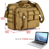 Tactical Laptop Messenger Bag Fits 15.6 Inch Computer, Water Resistant Molle Military Briefcase Multi Storage Pockets for Office Patrol Travel