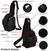 Small Tactical Sling Bag, 1000D Waterproof Molle Crossbody Chest Backpack Adjustable Strap for Outdoor Fishing Hunting Daily EDC