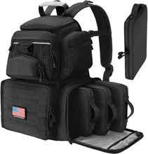 900D Waterproof Tactical Range Backpack with Pistol Case, Multi-Pocket Gun Backpack for Shooting Hunting Ammo Gear
