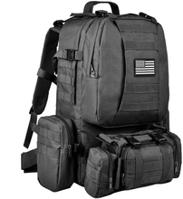 45L Hydration Compatible Tactical Backpack, Water Resistant Molle Military Rucksack for Hiking Hunting Travel