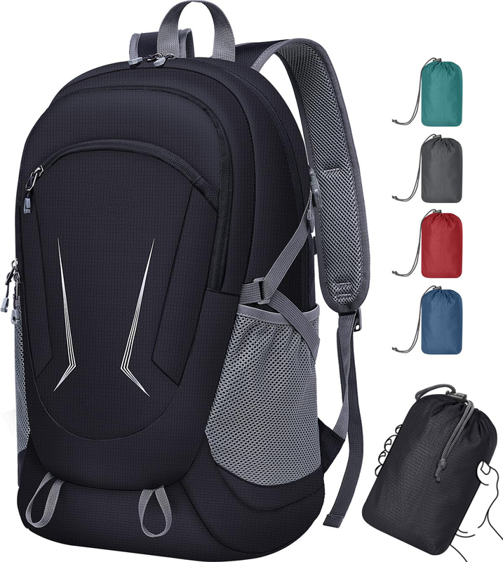0.8lb Ultra Light Foldable Waterproof Hiking Backpack, Portable Packable Daypack for Travel, Camping & Outdoor Sports