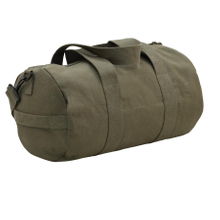 Heavy Duty Canvas Gym Duffle Bag, Natural Water Resistant Cylindrical Travel Carry Bag with Dual Handles & Detachable Strap