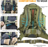 55L Laser Cut Tactical Backpack Full Set with 3L Hydration Bladder, Detachable Pouches & Waist Belt, Modular Military Backpack for Outdoor Camping, Hunting, Hiking & Emergency Gear