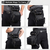 Tactical Drop Leg Bag, Multicam Black Thigh Pack Utility Hip Pouch, MOLLE EDC Leg Bag for Hunting, Shooting, Cycling & Outdoor Daily Carry
