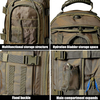 Expandable Tactical Backpack, Adjustable Capacity MOLLE Military Daypack with Detachable Water Bottle Holder for Hiking Shooting Camping Travel