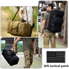 Large Tactical Duffle Bag with Rain Cover, MOLLE Military Travel Gear Bag for Shooting Gym Camping Hunting