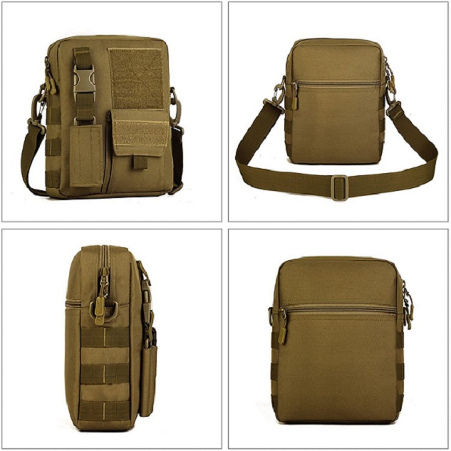 Mini Tactical Crossbody Bag, Water Resistant MOLLE Utility Shoulder Pack Small EDC Sling Bag for Hunting Hiking Daily Outdoor Carry