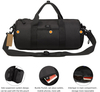 Tactical Cylinder Duffle Bag, Water Resistant Small Gym Sling Bag with MOLLE Webbing, Adjustable Shoulder Strap for Fitness Travel Hiking Motorcycle Daily EDC