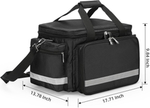 Waterproof Empty Medical Trauma Bag, Multi-Compartment First Aid Storage Bag with Detachable Clear Pouches for EMT Responders & Household Emergency Use