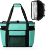2-in-1 Dual Layer Insulated Cooler Tote Bag, Water Resistant Large Capacity Thermal Beach Bag for Picnic, Travel, Grocery Shopping