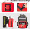 Waterproof Hard Case Medicine Storage Bag, Clear View Empty First Aid Organizer for Household & Outdoor Emergency