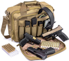 Tactical Pistol Range Bag, Multi Handgun Shooting Gear Carry Case with Magazine Slots, Portable Shooting Range Duffle Bag for Handguns, Ammo & Shooting Accessories