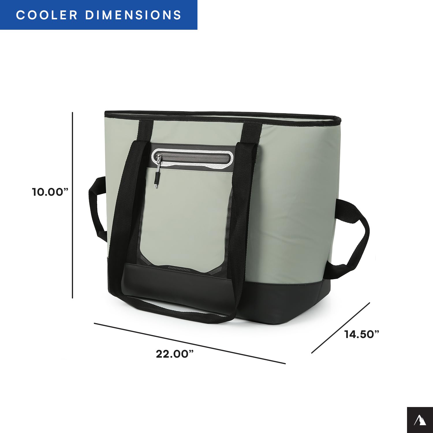 Wide Opening Insulated Cooler Tote Bag, ColdBlock Reinforced Base Water Stain Resistant Soft Cooler with Multi Carry Handles for Grocery & Outdoor
