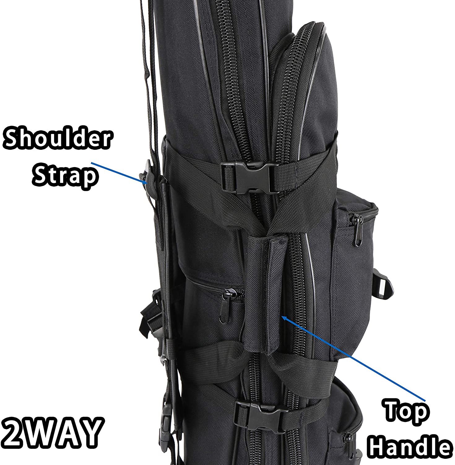 Tactical Rifle Case Soft Gun Bag with Secure Velcro Straps, Detachable Extension Pouch, Water Resistant Long Gun Storage Bag Available in 33"/39"/47" for Shooting, Hunting & Transport