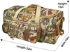 Camouflage Tactical Rolling Duffle Bag, Wheeled Tactical Gear Luggage with Detachable Front Pouch, Large Capacity Travel Storage Bag for Hunting, Shooting, Outdoor Deployment