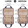 2 Sizes Waterproof Quilted Medicine Carry Bag, Portable Travel Pill Organizer with Front Pocket & Lockable Zippers