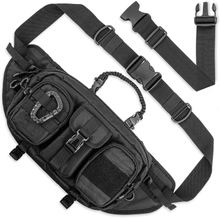 Tactical Waist Pack Sling Bag, Modular EDC Fanny Pack with Detachable Extension Strap, Multi-Purpose Chest Bag for Outdoor, Hunting & Daily Concealed Carry