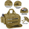 Tactical Handgun Range Bag, 4 Removable Padded Dividers Molle Multi-Pocket Firearm Storage Duffle Bag for Shooting Hunting Transport