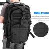 45L Tactical Military Backpack with 5 Storage Compartments, Water Resistant Molle Army Rucksack Hidden Back Pocket for Outdoor Hiking Camping Survival
