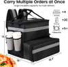 Large Insulated Backpack Expandable Cooler Bags with Reflective Strip Reusable Pizza Food Delivery Bag Food Delivery Bag