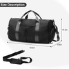 Large Capacity Sports Gym Duffle Bag, Waterproof Travel Overnight Bag with Detachable Shoulder Strap & Separate Shoe Pocket