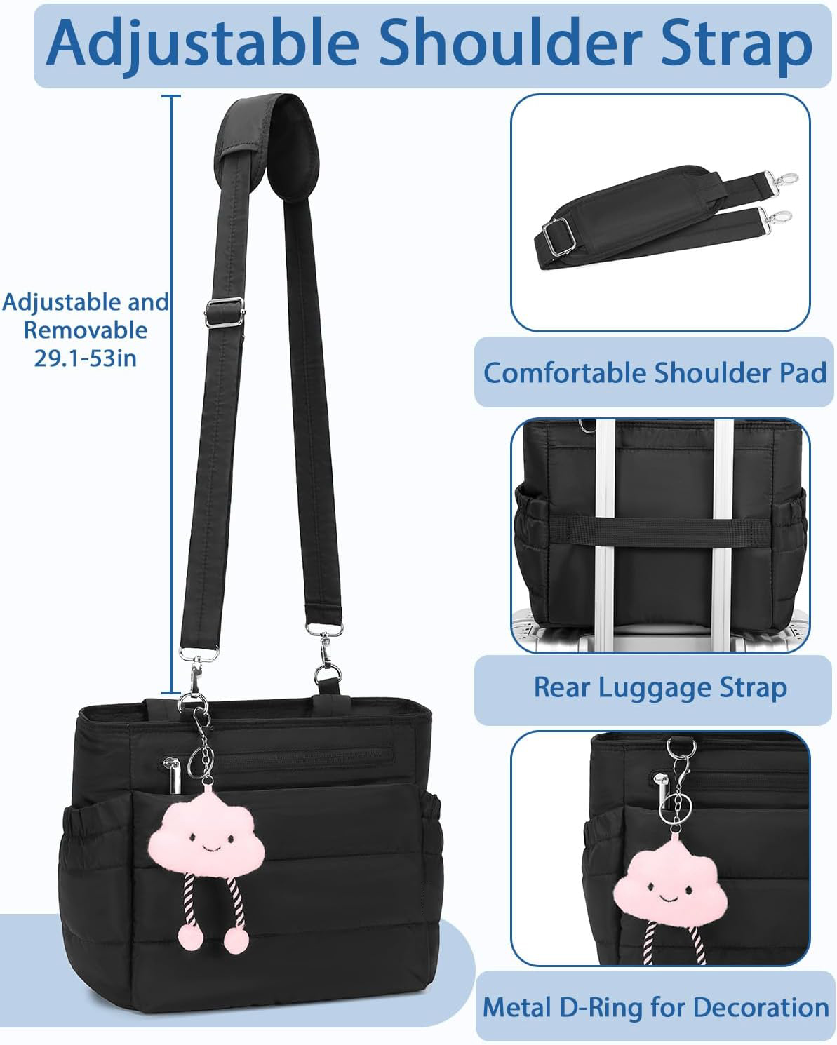 Lunch Box Tote Bag Soft Insulated Lunchbox for Women Lightweight Stylish Simple Lunch Pail Reusable Large Cooler Bag