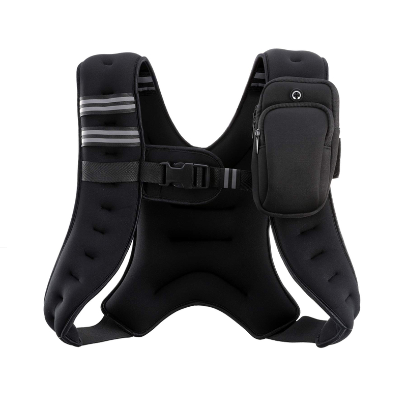 Weight Vest with Reflective Stripe for Workout Strength Training Running Fitness Muscle Building Weight Loss Weightlifting