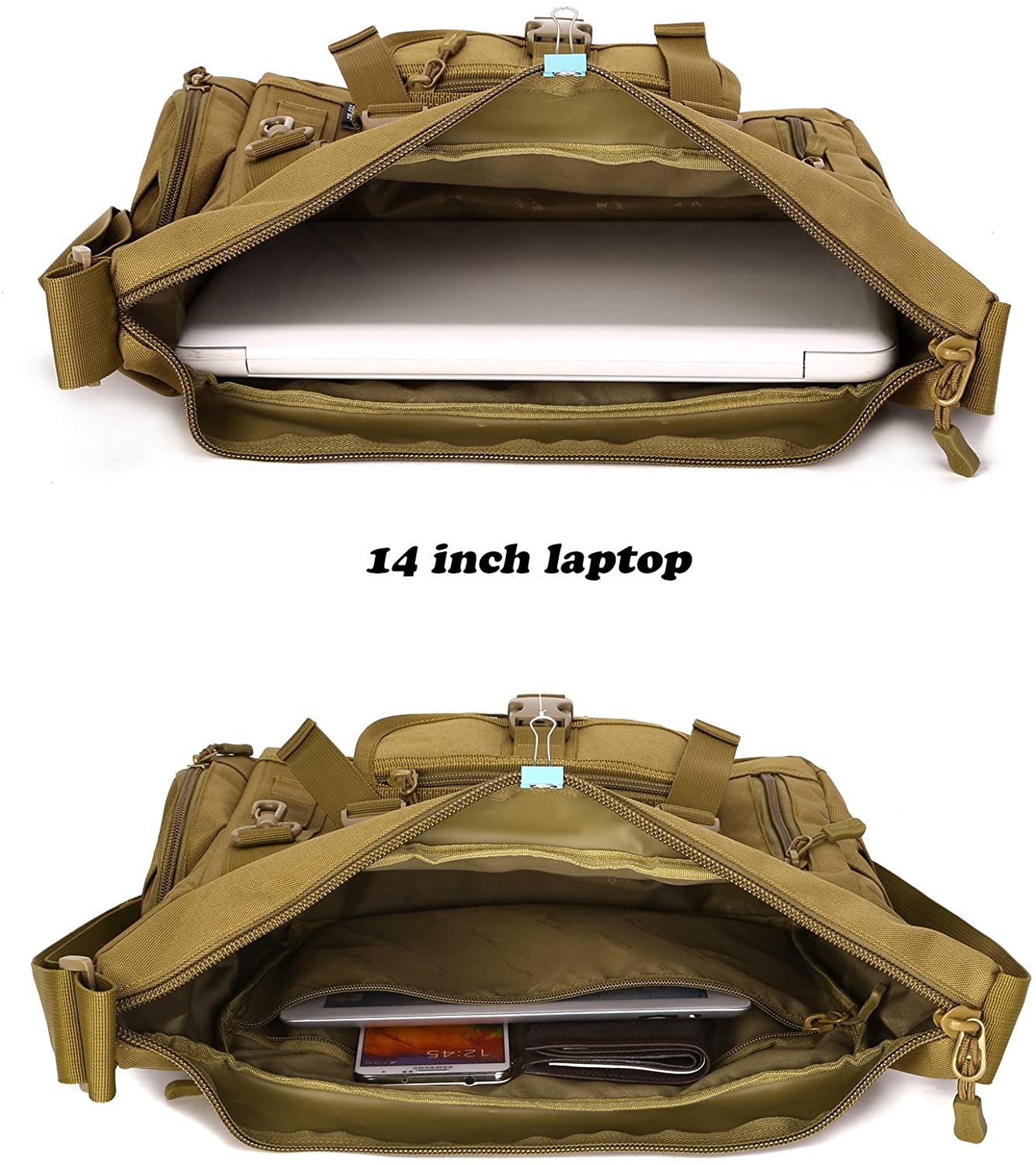 Tactical Messenger Bag, Military Crossbody Shoulder Pack, MOLLE EDC Satchel Bag for Travel, Work, Shooting Range & Outdoor Daily Carry