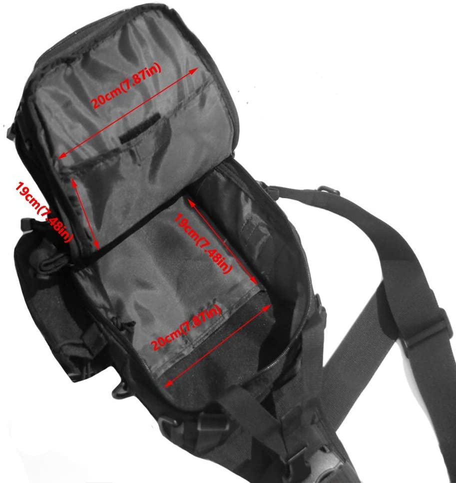 Tactical Sling Chest Bag, Laser Cut MOLLE Crossbody Shoulder Pack for Shooting Hiking EDC Fishing