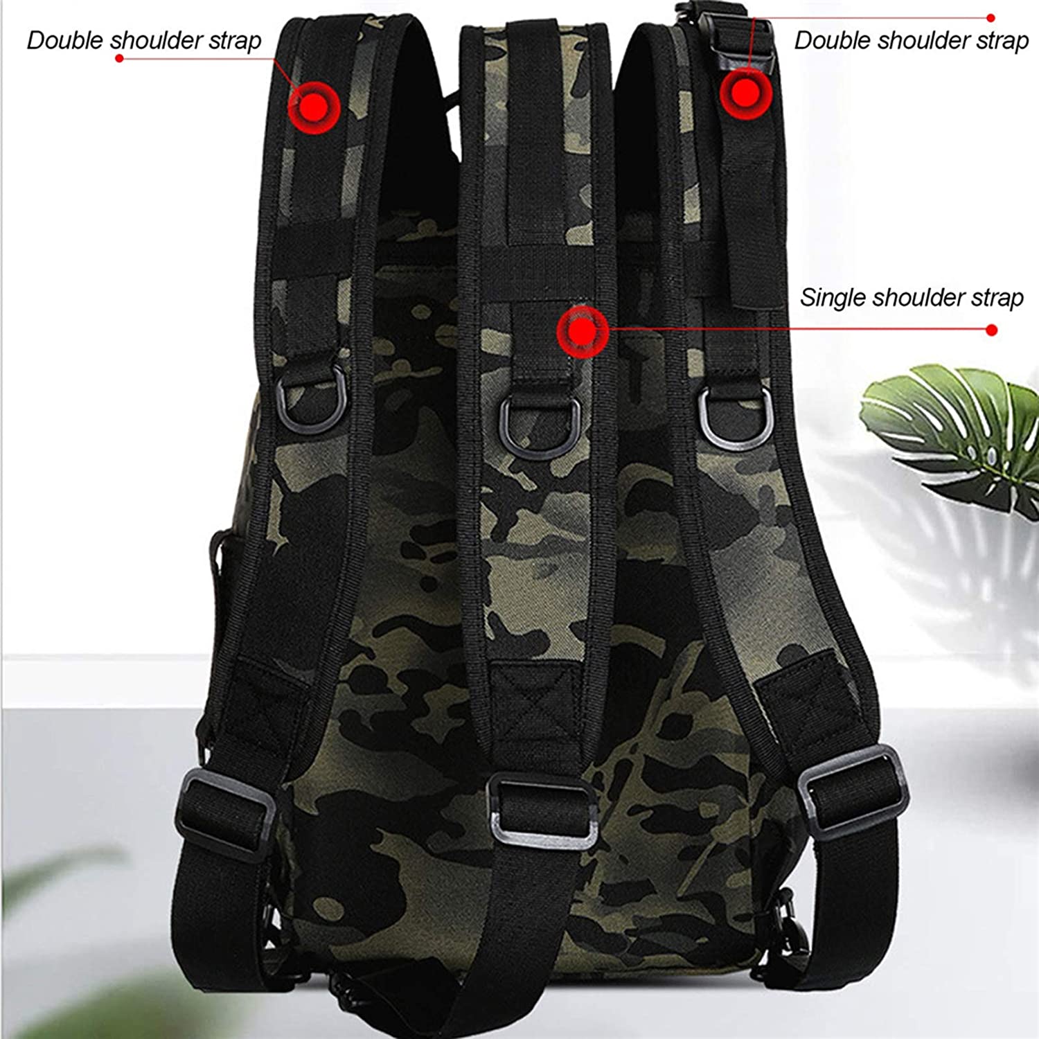 Mini Tactical Sling Chest Backpack, Lightweight MOLLE Crossbody Shoulder Pack, Water Resistant EDC Daypack for Hiking Fishing Shooting Daily Carry