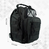 Mini Tactical Sling Bag, Compact MOLLE Crossbody Chest Pack Shoulder Bag for Motorcycle Riding EDC Hiking Cycling Daily Carry