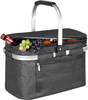 34L Collapsible Insulated Cooler Basket, Foldable Aluminum Frame Leakproof Thermal Cooler Bag for Picnic, Beach, Camping & Grocery