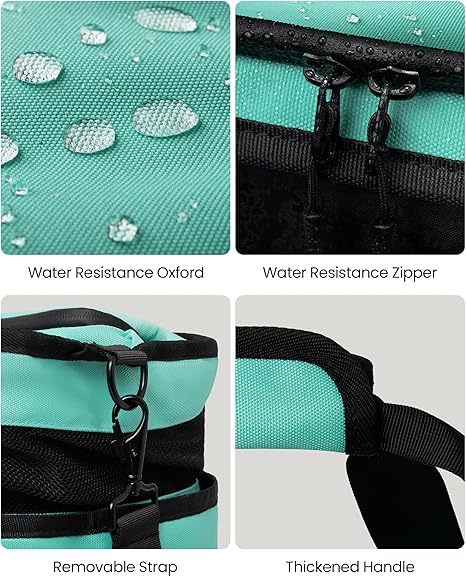2-in-1 Dual Layer Insulated Cooler Tote Bag, Water Resistant Large Capacity Thermal Beach Bag for Picnic, Travel, Grocery Shopping