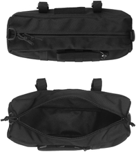 14 Inch Tactical MOLLE Tool Storage Pouch, Heavy Duty Nylon EDC Gear Bag with Patch Panel & Free Carabiner American Flag Patch