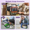 Clear View Travel Medication Bag, Lightweight Empty First Aid Organizer with Multi Mesh Pockets for Household & Trip Use