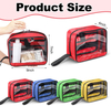 Transparent Clear Small Medical Storage Bag, Lightweight Portable Travel First Aid Pouch Multi Color Available
