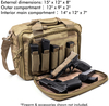 Tactical Pistol Range Bag, Multi Handgun Shooting Gear Carry Case with Magazine Slots, Portable Shooting Range Duffle Bag for Handguns, Ammo & Shooting Accessories