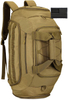 2 Sizes Tactical Duffle Bag with Rain Cover, MOLLE Sports Travel Duffel Backpack, Water Resistant Gear Bag for Gym, Hunting, Camping, Shooting & Outdoor Travel