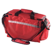 Reflective Star of Life EMT First Aid Bag, Empty Multi-Compartment Medical Responder Bag with Removable Dividers for Rescue & Clinic Use