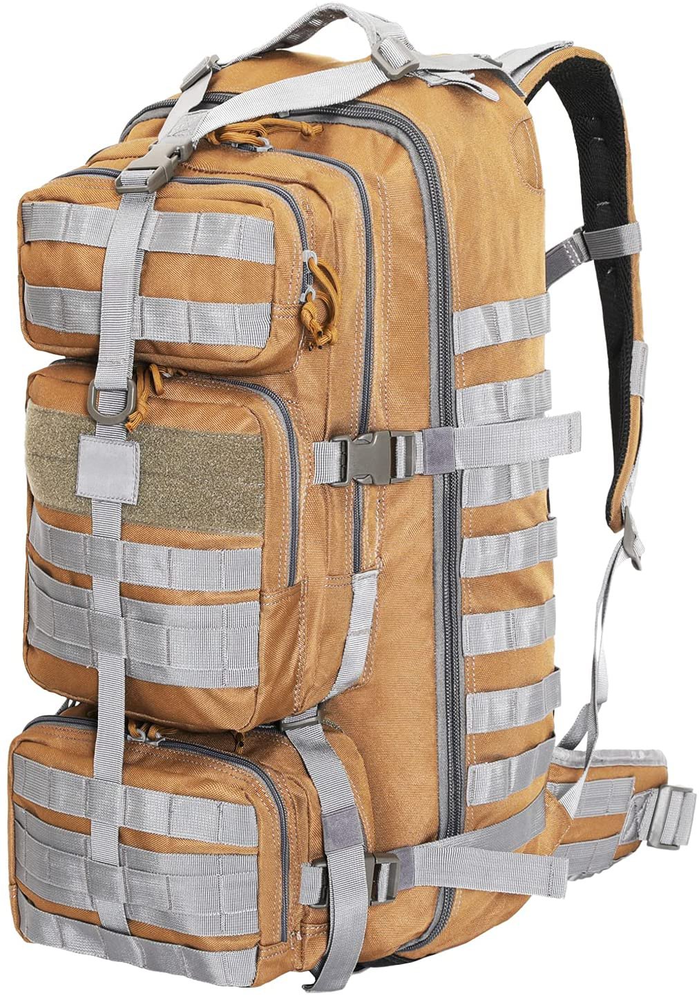 60L Tactical Backpack, Heavy Duty Large Capacity Military Rucksack with MOLLE Webbing, Waterproof Outdoor Backpack for Hiking, Camping, Hunting, Survival & Travel