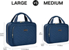 2 Sizes Waterproof Quilted Medicine Carry Bag, Portable Travel Pill Organizer with Front Pocket & Lockable Zippers