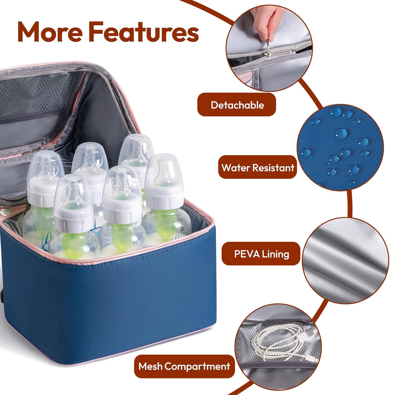 Multi-Function Insulated Breastmilk Cooler Tote