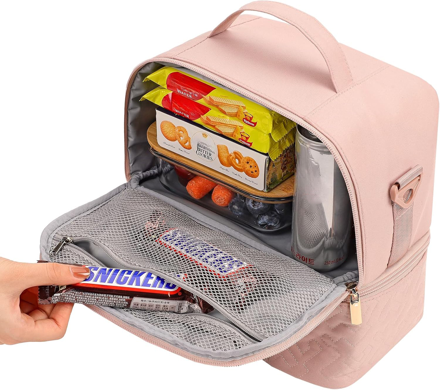 Dual-Compartment Insulated Lunch Cooler Bag