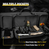 Padded Tactical Rifle Gun Bag, Water Resistant Molle Soft Long Firearm Case with Dual Pistol Pockets for Shooting Range Hunting Transport