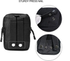 Small Tactical Molle EDC Waist Pouch, Water Resistant Multi Pocket Cell Phone Holder Utility Tool Organizer for Outdoor Daily Carry