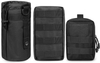 3 Pack Tactical Molle Pouches, Utility Admin Organizer Pouch, Water Bottle Holder, Small Vertical EDC Gear Bag